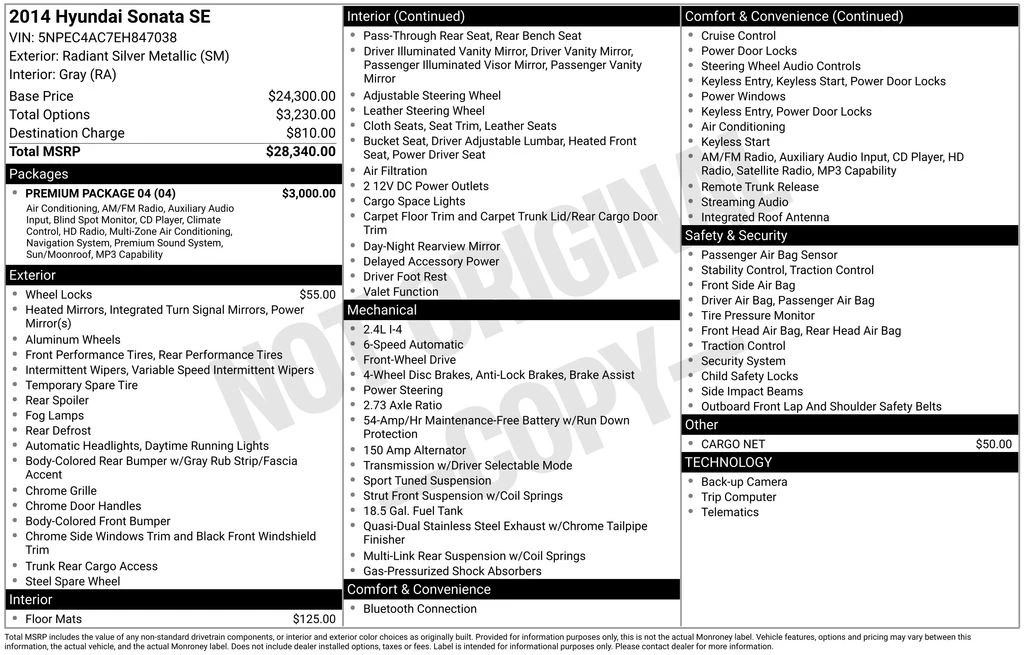 2014 Hyundai Sonata - Image 4 of 12