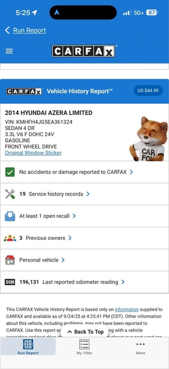 2014 Hyundai Azera - Image 19 of 20