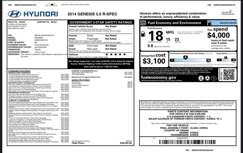 2014 Hyundai Genesis - Image 20 of 20