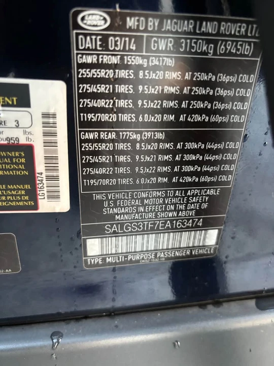 2014 Land Rover Range Rover L405 - Image 13 of 15
