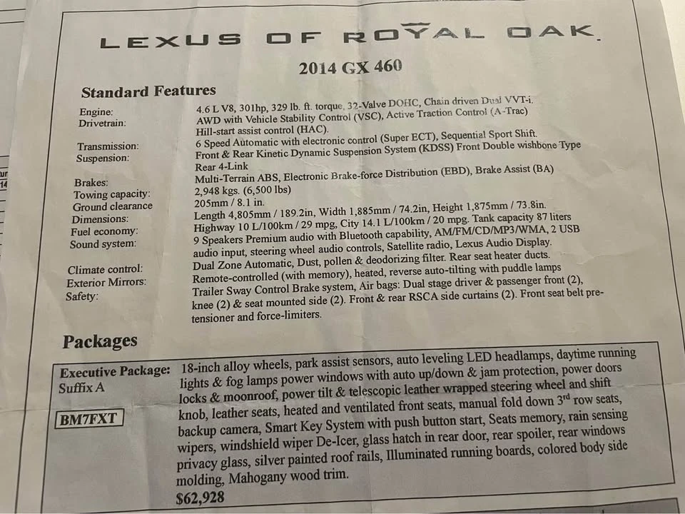 2014 Lexus GX 2nd Gen - Image 10 of 10