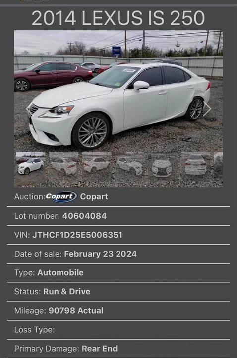 2014 Lexus IS 3rd Gen - Image 10 of 12