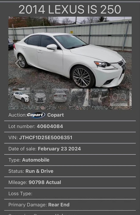 2014 Lexus IS 3rd Gen - Image 11 of 12