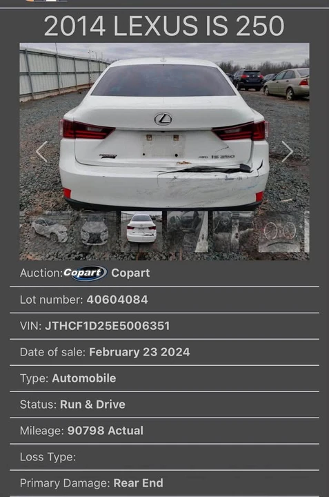 2014 Lexus IS 3rd Gen - Image 12 of 12