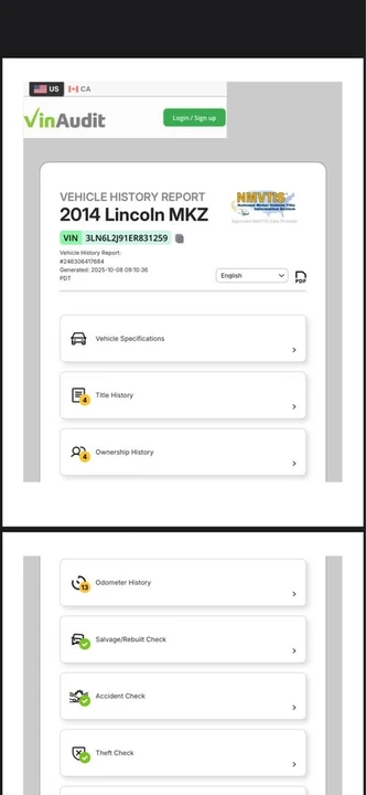 2014 Lincoln MKZ - Image 17 of 20