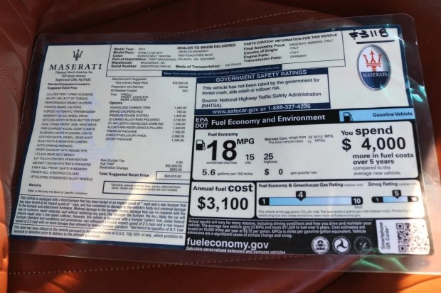 2014 Maserati Ghibli 3rd Gen - Image 8 of 8