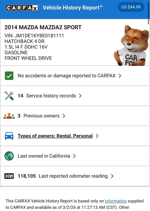 2014 Mazda Mazda 2 2nd Gen - Image 13 of 15