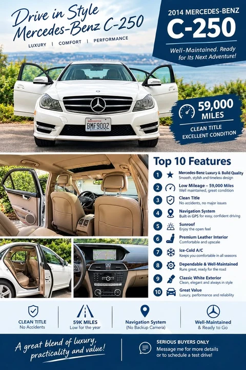 2014 Mercedes-Benz W204 C-Class - Image 4 of 4