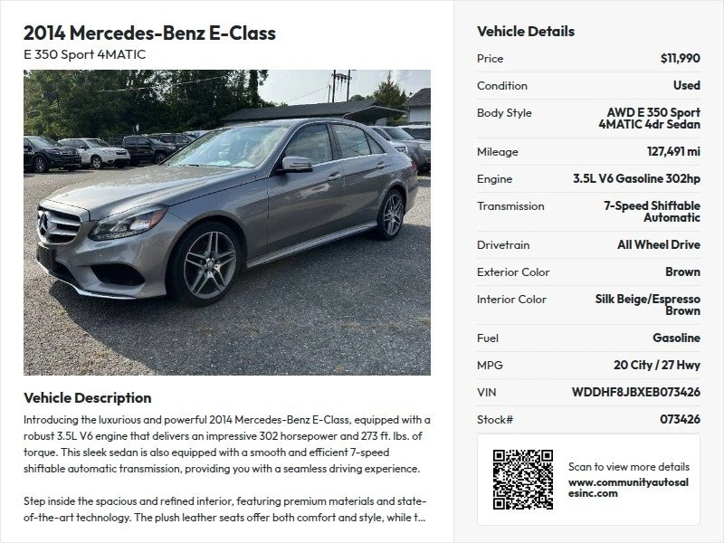 2014 Mercedes-Benz W212 E-Class - Image 10 of 10