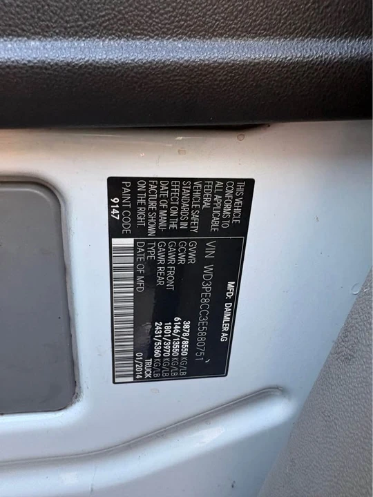 2014 Mercedes-Benz NCV3 Sprinter - Image 5 of 5