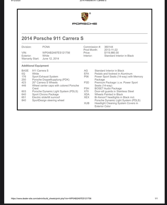 2014 Porsche 991 Carrera S - Image 2 of 7