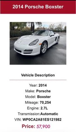 2014 Porsche 981 Boxster - Image 8 of 21