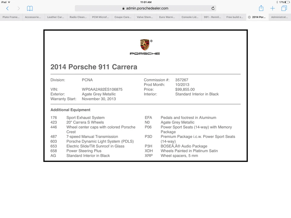 2014 Porsche 991 Carrera - Image 2 of 8