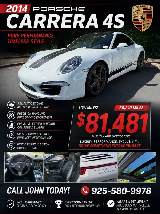 2014 Porsche 991 Carrera 4S - Image 9 of 9