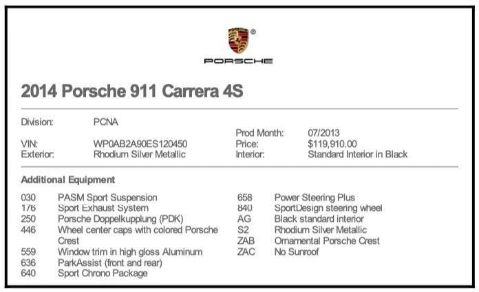 2014 Porsche 991 Carrera 4S - Image 2 of 6