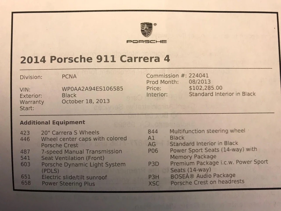 2014 Porsche 991 Carrera 4 - Image 6 of 10