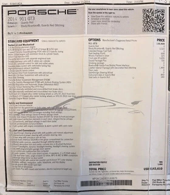 2014 Porsche 991 GT3 - Image 27 of 28