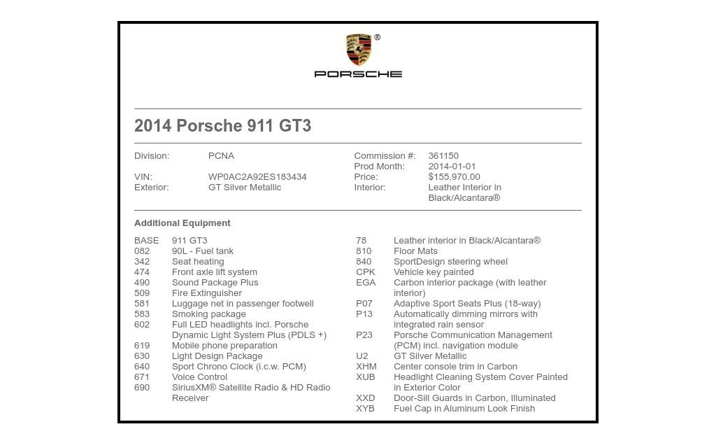 2014 Porsche 991 GT3 - Image 10 of 10