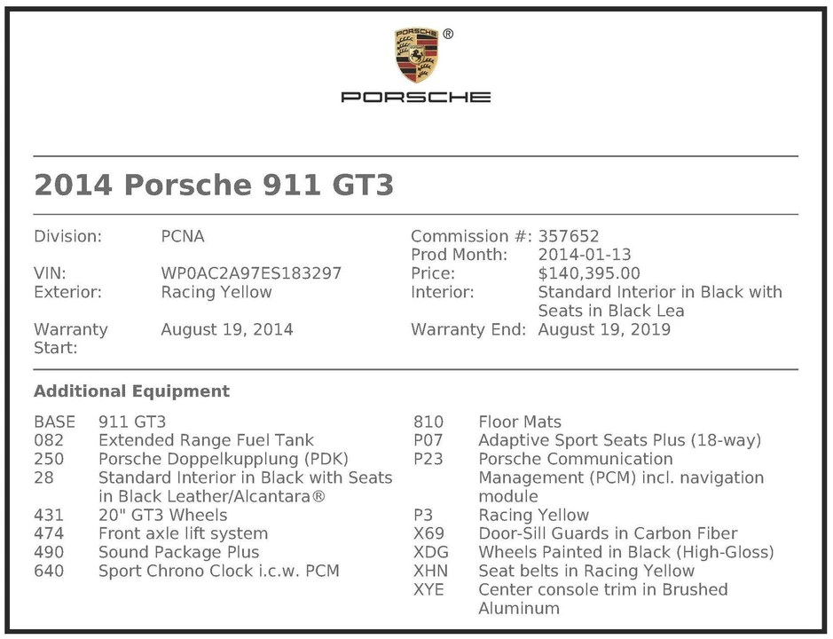 2014 Porsche 991 GT3 - Image 18 of 22