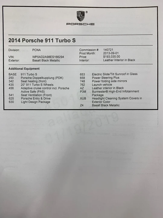 2014 Porsche 991 Turbo S - Image 17 of 18