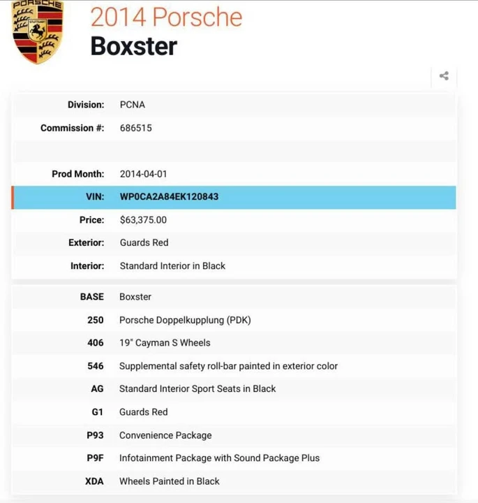 2014 Porsche 981 Boxster - Image 13 of 13