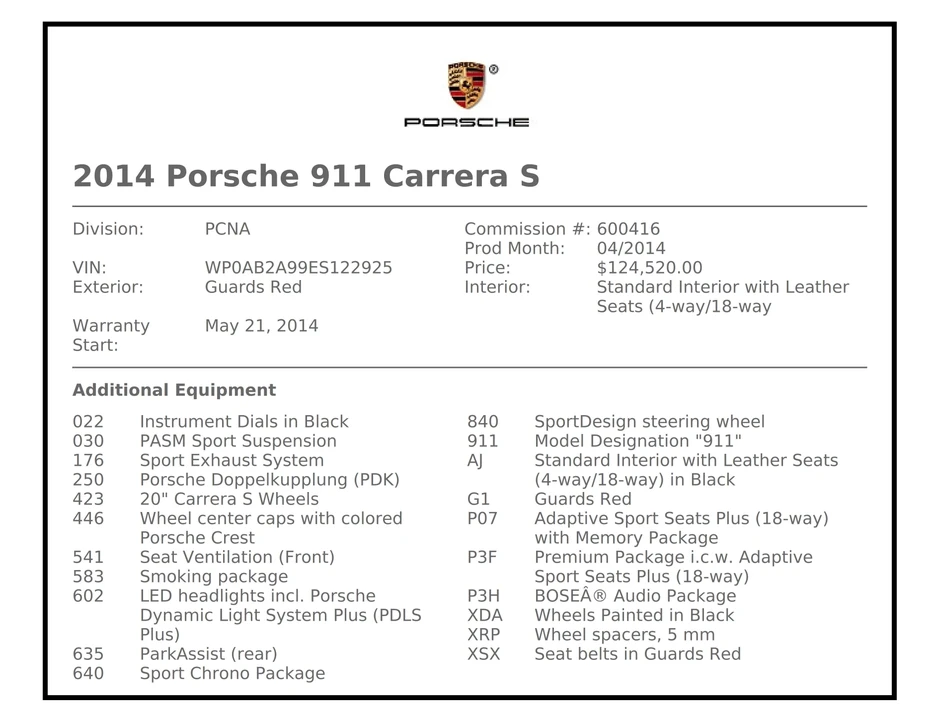 2014 Porsche 991 Carrera S - Image 10 of 10