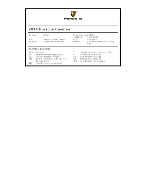 2014 Porsche 981 Cayman - Image 6 of 8