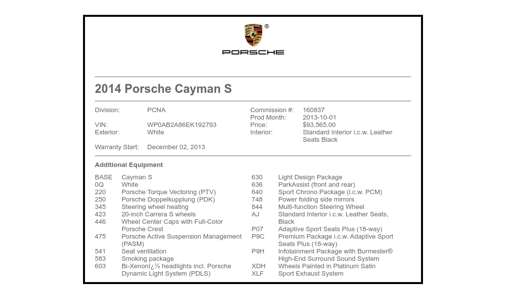 2014 Porsche 981 Cayman S - Image 16 of 16