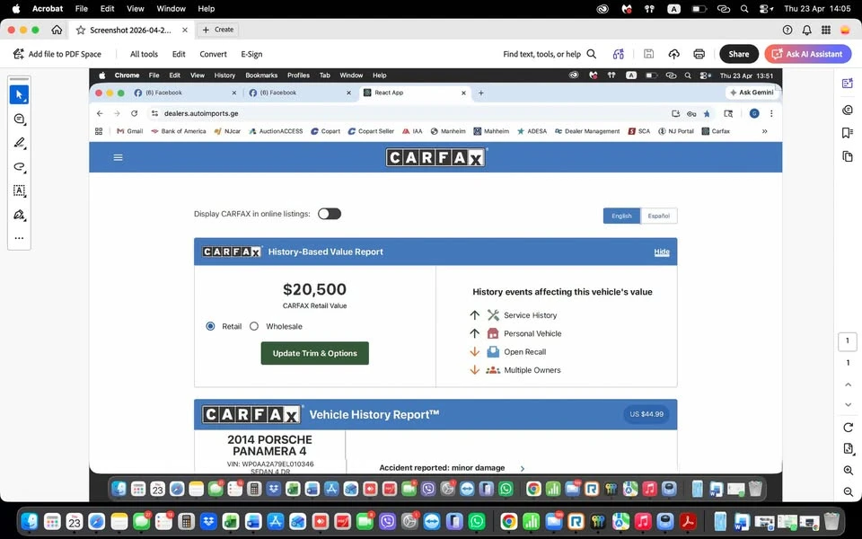 2014 Porsche 970 Panamera - Image 2 of 9
