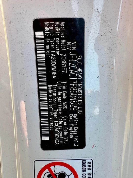 2014 Subaru BRZ 1st Gen - Image 17 of 19