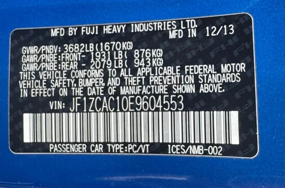 2014 Subaru BRZ 1st Gen - Image 13 of 13