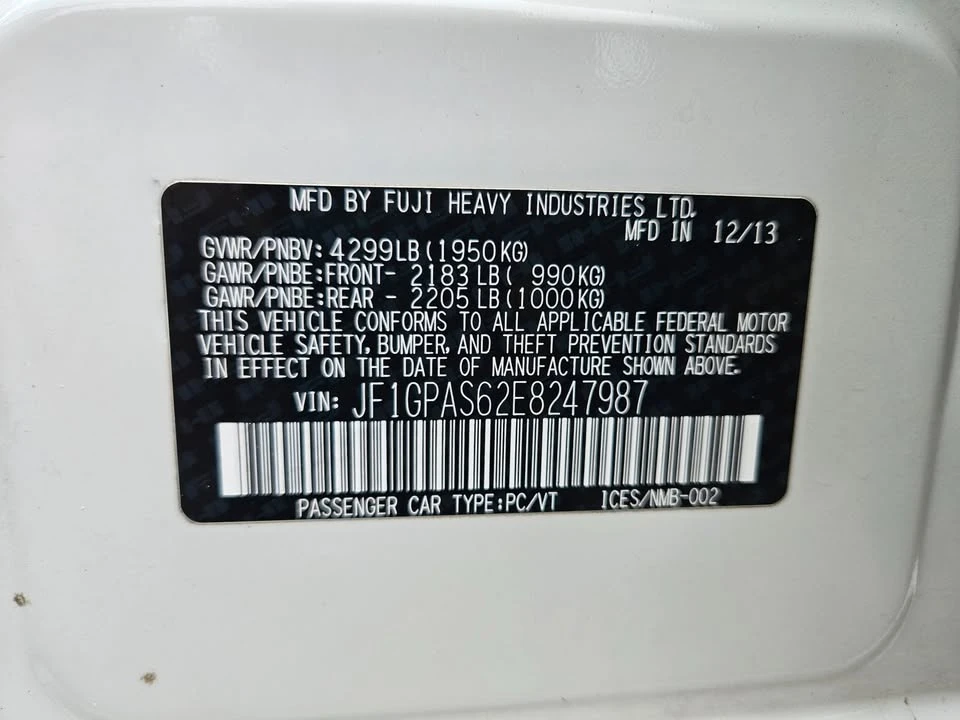2014 Subaru Impreza 4th Gen - Image 18 of 18