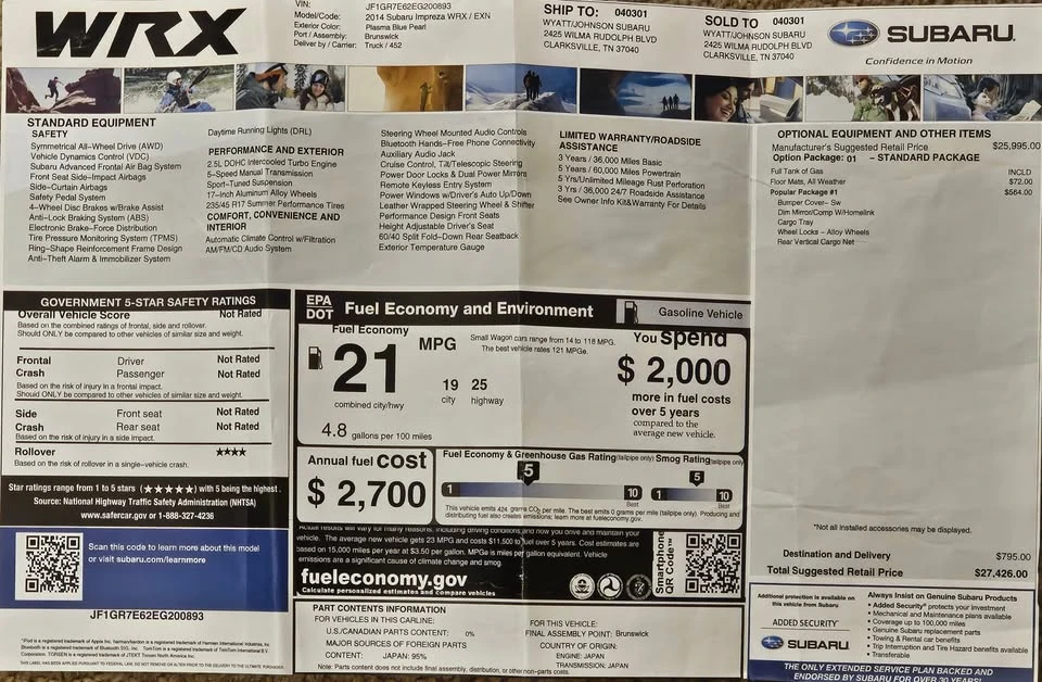 2014 Subaru Impreza WRX 3rd Gen - Image 20 of 20