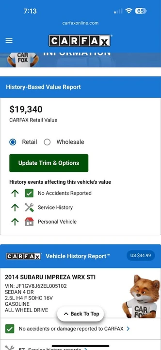 2014 Subaru Impreza WRX STi 3rd Gen - Image 2 of 2