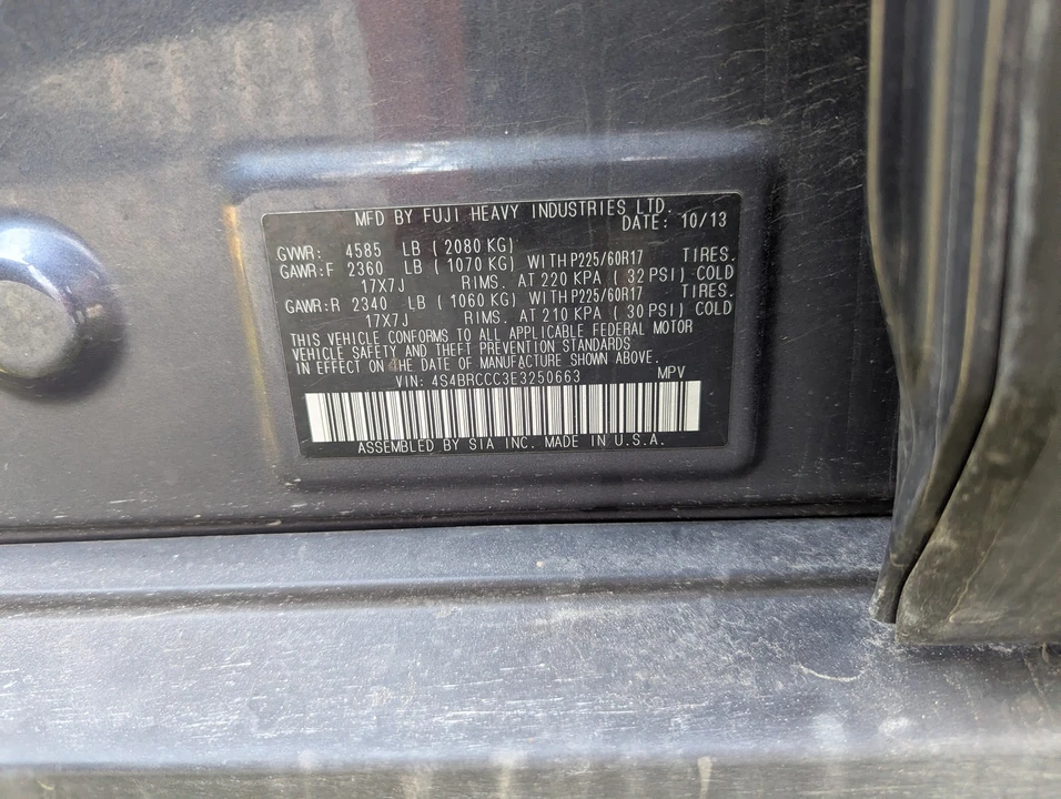 2014 Subaru Outback 4th Gen - Image 9 of 11