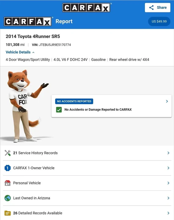 2014 Toyota 4Runner 5th Gen - Image 12 of 13