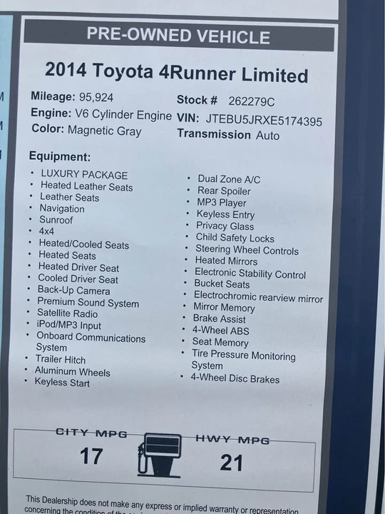 2014 Toyota 4Runner 5th Gen - Image 12 of 12