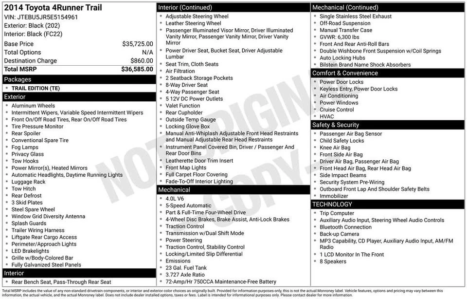 2014 Toyota 4Runner 5th Gen - Image 20 of 20