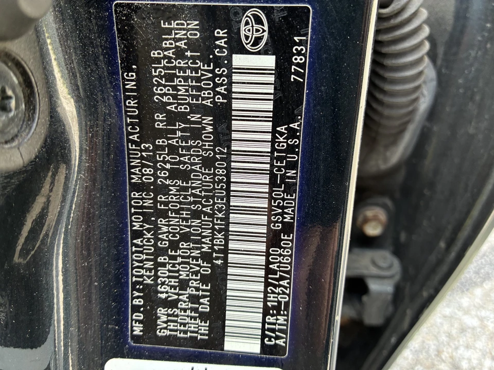 2014 Toyota Camry 7th Gen - Image 4 of 21