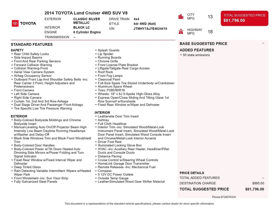2014 Toyota J200 Land Cruiser - Image 6 of 31