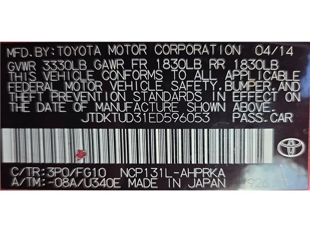 2014 Toyota Yaris - Image 11 of 12