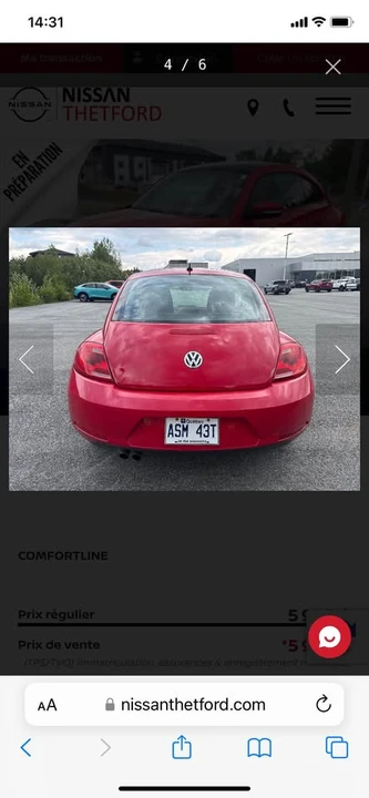 2014 Volkswagen A5 Beetle - Image 4 of 6
