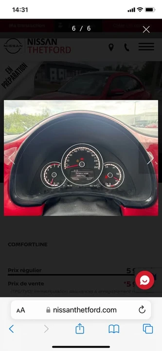 2014 Volkswagen A5 Beetle - Image 6 of 6
