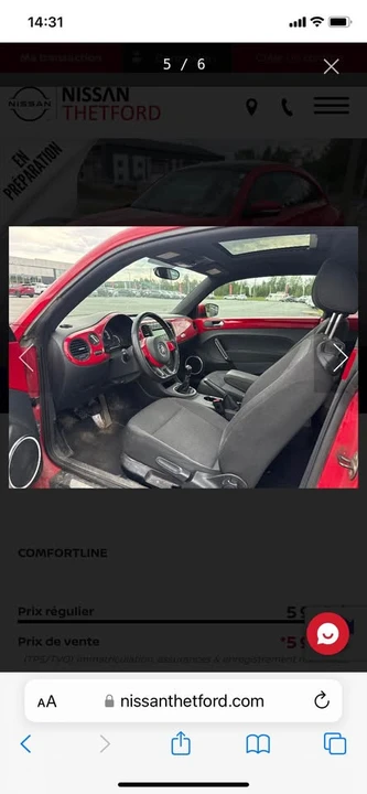 2014 Volkswagen A5 Beetle - Image 5 of 6