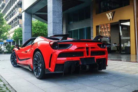 Ferrari 488 Spider MSY Style Trunk Spoiler Carbon Fiber