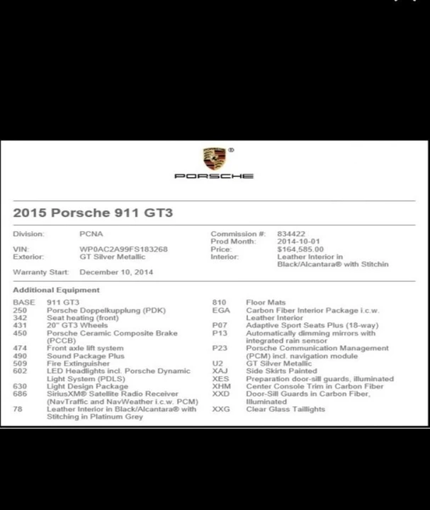 2015 Porsche 991 GT3 - Image 20 of 20
