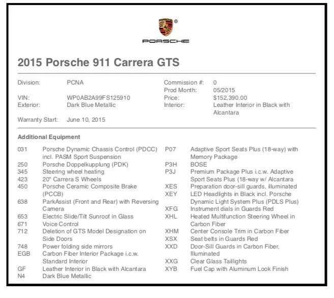 2015 Porsche 991 Carrera GTS - Image 9 of 11