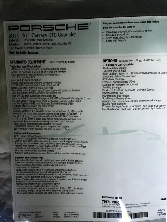 2015 Porsche 991 Carrera GTS - Image 12 of 15