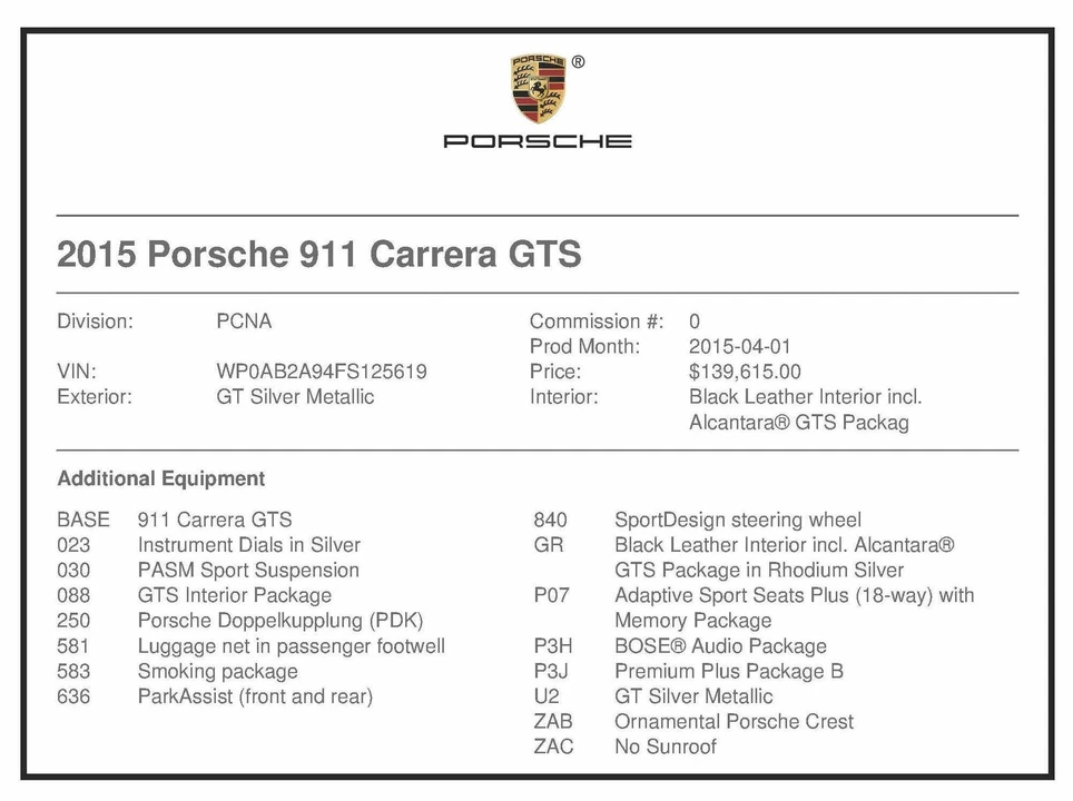 2015 Porsche 991 Carrera GTS - Image 8 of 8