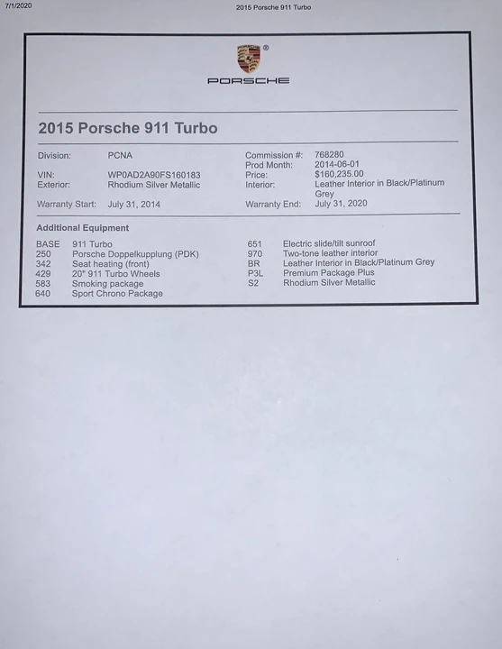 2015 Porsche 991 Turbo - Image 13 of 14